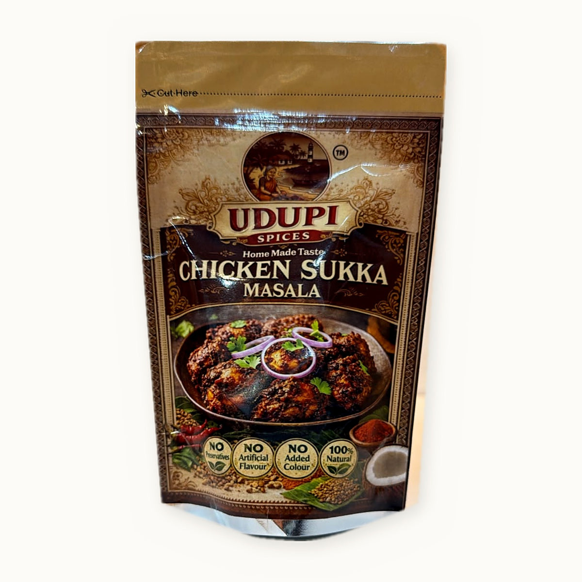 Udupi Spices Chicken Sukka Masala pouch